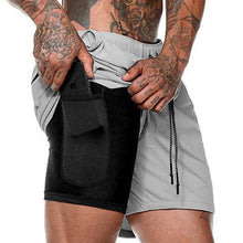 Load image into Gallery viewer, Men&#39;s 2 in 1 Exercise Shorts - Bicycle Bits
