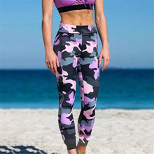 Load image into Gallery viewer, Pink Camo Print Leggings - Bicycle Bits
