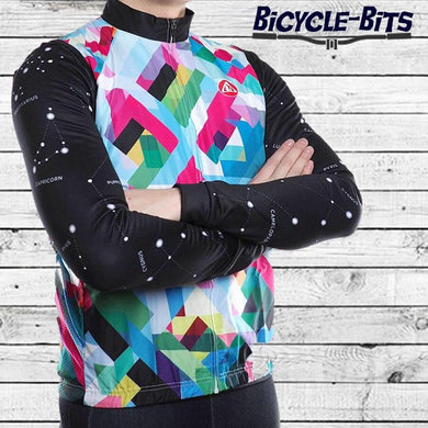 Geometric Daisy Windstopper Sleeveless Cycling Jacket - Bicycle Bits