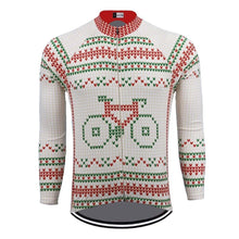Load image into Gallery viewer, Christmas Bike long sleeve thermal cycling jersey - Bicycle Bits
