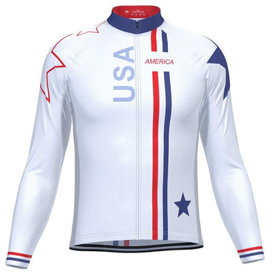 USA Long Sleeve Cycling Jersey - Bicycle Bits