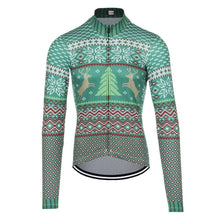 Load image into Gallery viewer, Christmas Tree long sleeve thermal cycling jersey - Bicycle Bits
