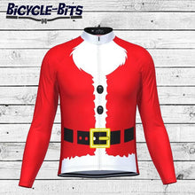 Load image into Gallery viewer, Men&#39;s Long Sleeve Santa Beard Cycling Jersey - Bicycle Bits
