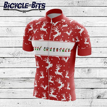 Load image into Gallery viewer, Men&#39;s Reindeer Short Sleeve Cycling Jersey - Bicycle Bits
