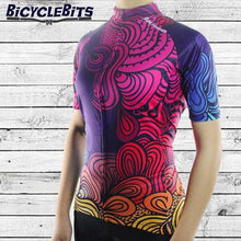 Load image into Gallery viewer, Women&#39;s Short Sleeve Swirls Jersey - Bicycle Bits
