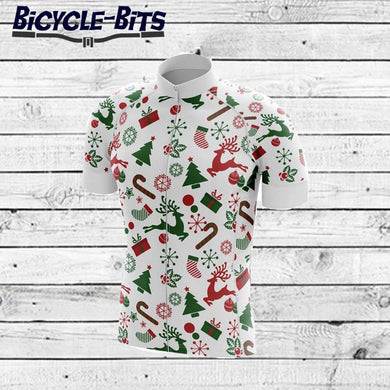 Men's Christmas Wrapping Short Sleeve Cycling Jersey - Bicycle Bits