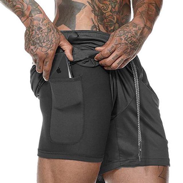 Men's 2 in 1 Exercise Shorts - Bicycle Bits