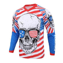 Load image into Gallery viewer, USA Skull Long Sleeve MTB Jersey
