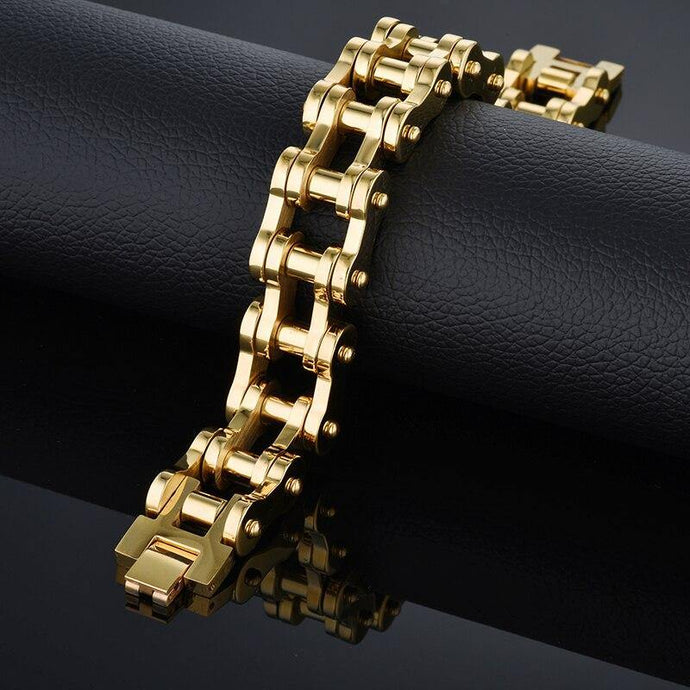 Heavy Chain Gold Plated Bracelet - Bicycle Bits