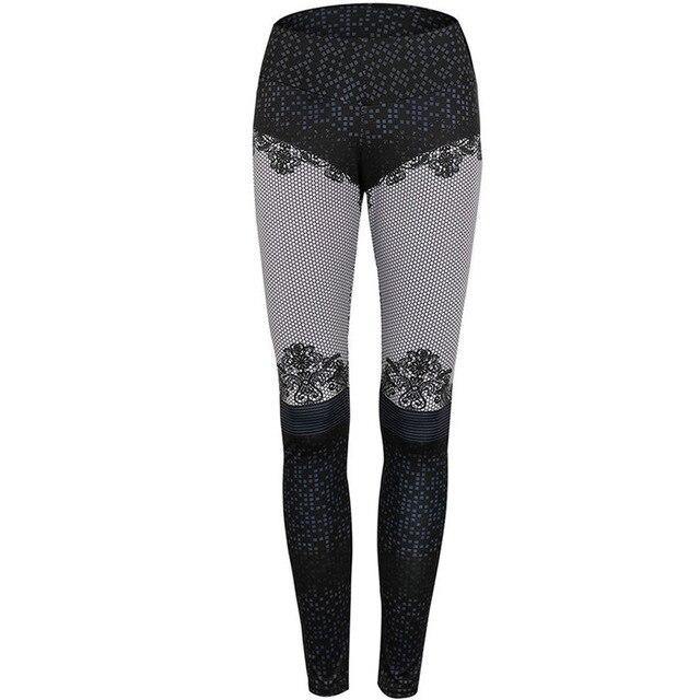 Lace Printed Fitness Legging - Bicycle Bits