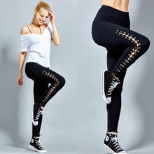 Load image into Gallery viewer, Lace Up Leggings - Bicycle Bits
