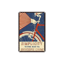 Load image into Gallery viewer, Cycle Tin Sign - Simplicity - Bicycle Bits
