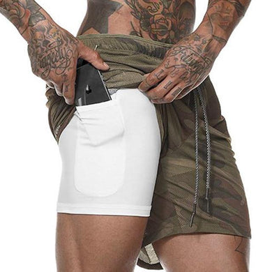 Men's 2 in 1 Exercise Shorts - Bicycle Bits