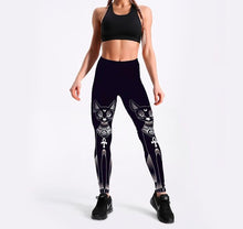 Load image into Gallery viewer, White Cat Print Leggings
