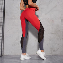 Load image into Gallery viewer, Red &amp; Grey Leggings - Bicycle Bits
