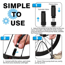 Load image into Gallery viewer,  Bicycle Bits Bike Pump With Smart Valve Fits Presta And Schrader
