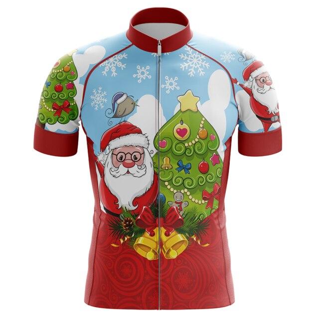 Men's Christmas Short Sleeve Cycling Jersey - Bicycle Bits