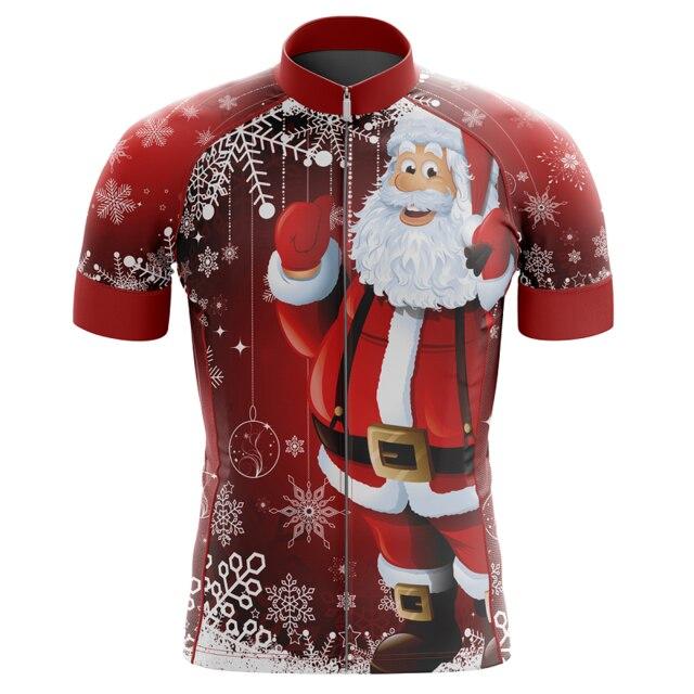 Men's Christmas Santa Clause Cycling Jersey - Bicycle Bits