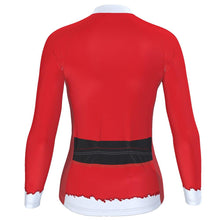 Load image into Gallery viewer, Women&#39;s Long Sleeve Santa Coat Cycling Jersey
