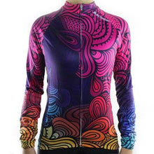 Load image into Gallery viewer, Women&#39;s Thermal Fleece Swirl Jersey - Bicycle Bits
