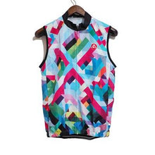 Load image into Gallery viewer, Geometric Daisy Windstopper Sleeveless Cycling Jacket - Bicycle Bits
