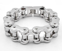 Load image into Gallery viewer, Stainless Steel Chain Bracelet - Silver - Bicycle Bits
