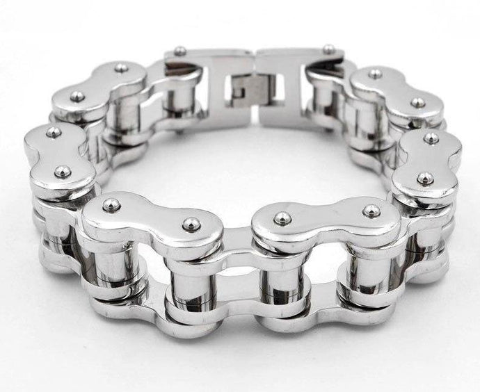 Stainless Steel Chain Bracelet - Silver - Bicycle Bits