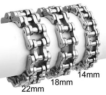 Load image into Gallery viewer, Stainless Steel Chain Bracelet - Silver - Bicycle Bits
