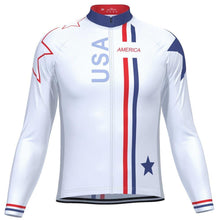 Load image into Gallery viewer, USA Long Sleeve Cycling Jersey - Bicycle Bits
