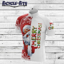 Load image into Gallery viewer, Men&#39;s Merry Christmas Short Sleeve Cycling Jersey - Bicycle Bits

