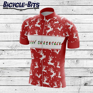Men's Reindeer Short Sleeve Cycling Jersey - Bicycle Bits