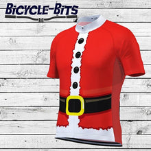 Load image into Gallery viewer, Men&#39;s Santa Short Sleeve Cycling Jersey - Bicycle Bits
