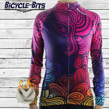 Load image into Gallery viewer, Women&#39;s Swirl Thermal Fleece Jersey - Bicycle Bits
